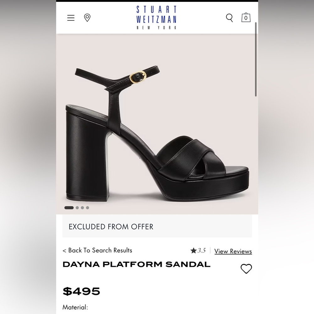 Stuart Weitzman Black Platform Sandals